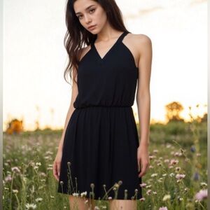 WHBM black blouson dress ❤️